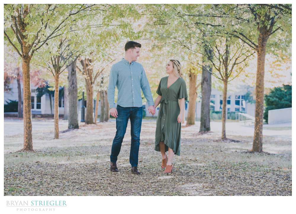 walking engagement photo